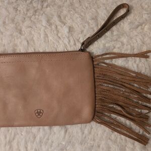 Ariat Tan Fringe Clutch